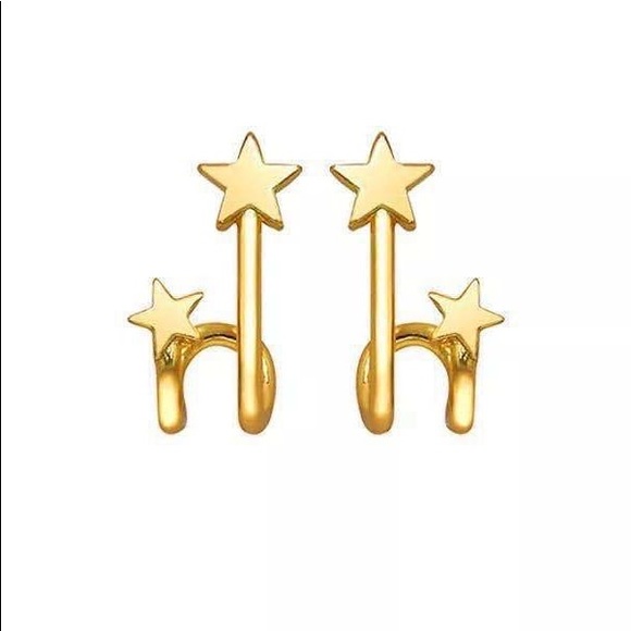 925 Sterling Silver Star Stud Earrings - Picture 2 of 2